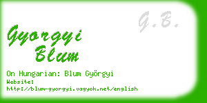 gyorgyi blum business card